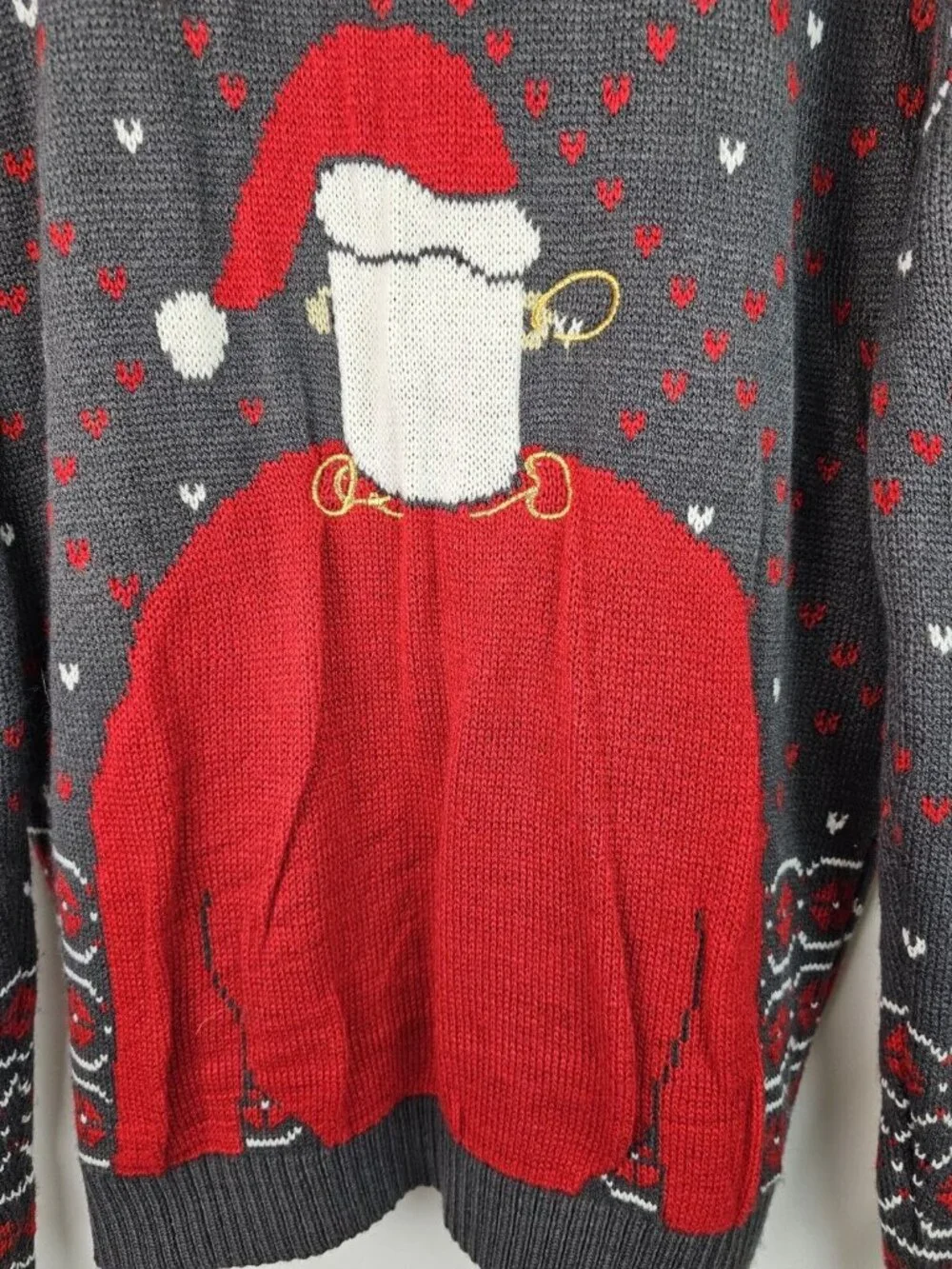 You Look Ugly Today Ugly Christmas Sweater Size Medium Bad Santa Sunglasses Top